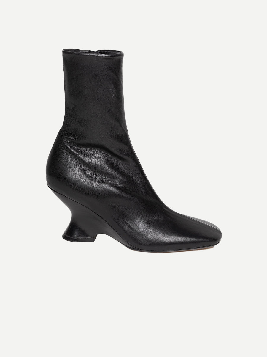 Dries Van Noten Wedge Glove Ankle Boot in Black