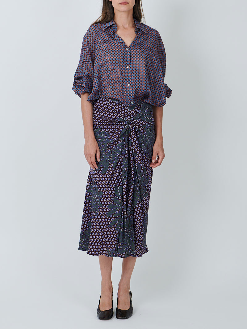 Dries Van Noten Casia Shirt in Blue Print