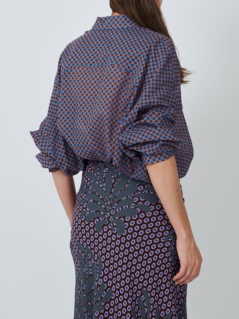 Casia Shirt in Blue Print