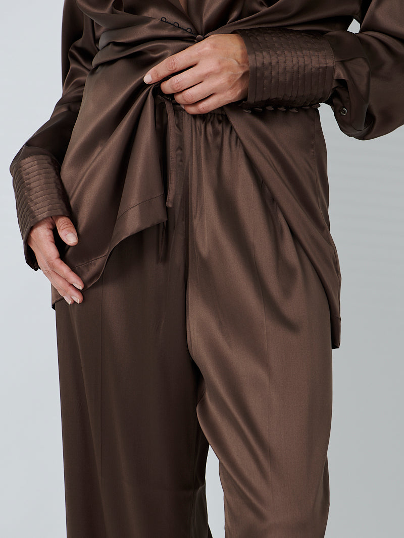 Dries Van Noten Puvis Bis Long Pants in Brown