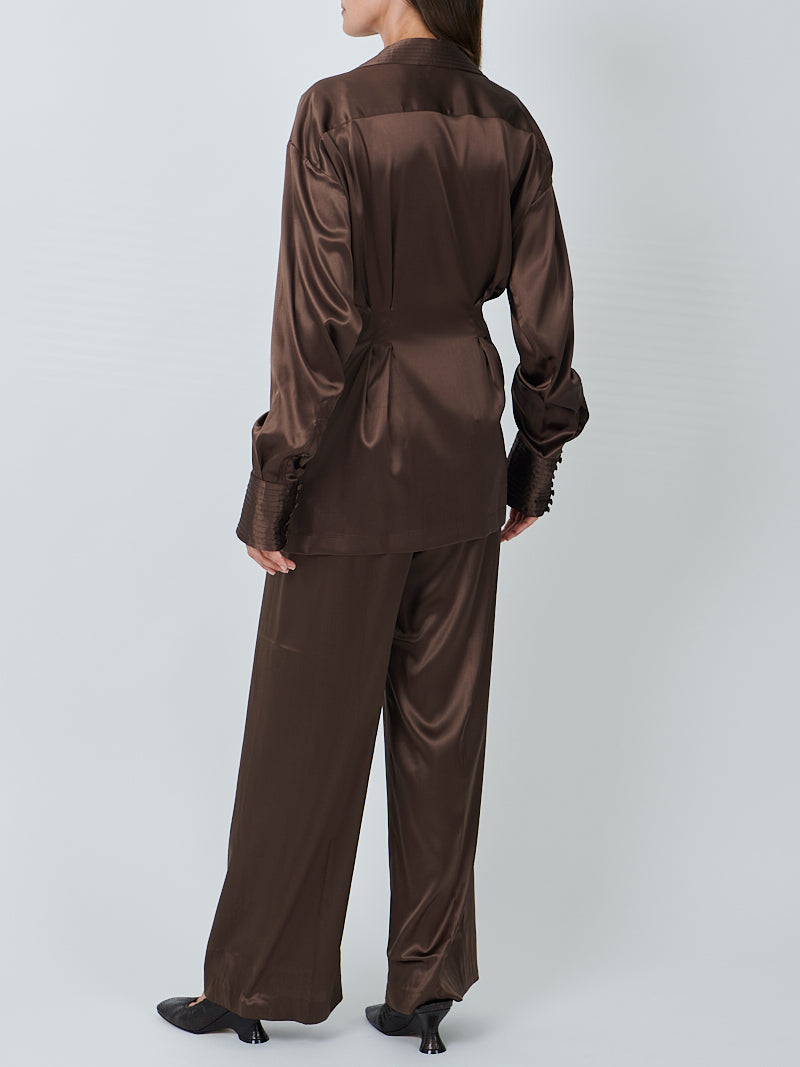 Dries Van Noten Puvis Bis Long Pants in Brown