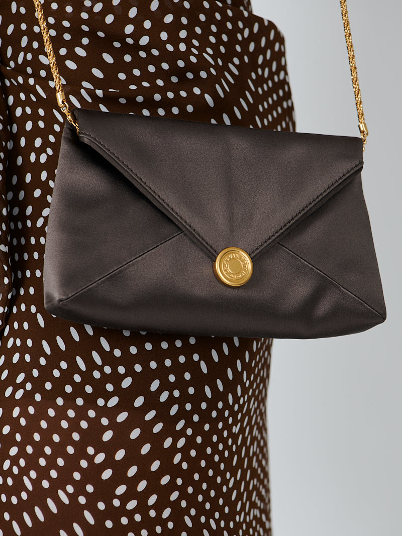 Dries Van Noten Envelope Bag in Dark Brown