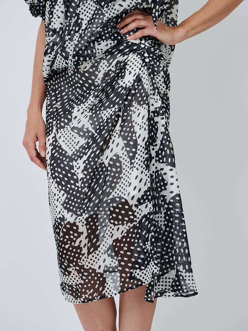 Dries Van Noten Sovora Skirt in Ecru