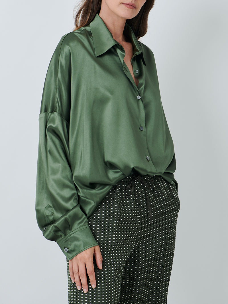 Dries Van Noten Casia Shirt in Khaki