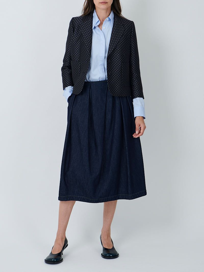 Dries Van Noten Sonista Denim Skirt in Indigo