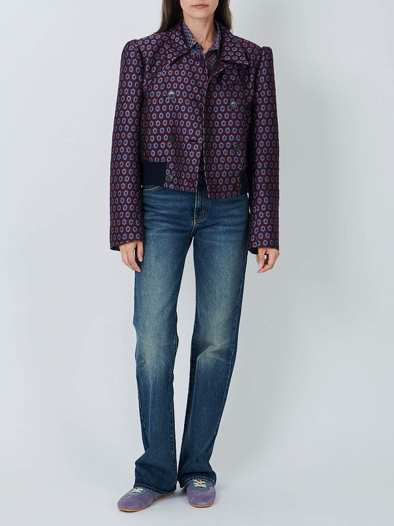 Dries Van Noten Vudy Jacket in Burgundy