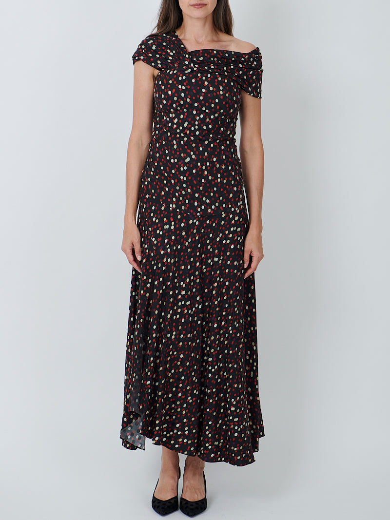 Isabel Marant Sakura Skirt in Black/Red Dot