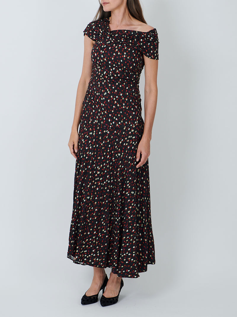 Isabel Marant Sakura Skirt in Black/Red Dot