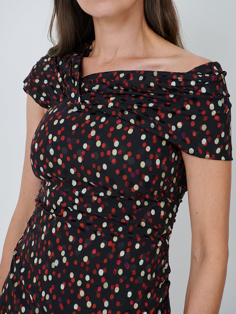 Isabel Marant Esen Top in Black/Red