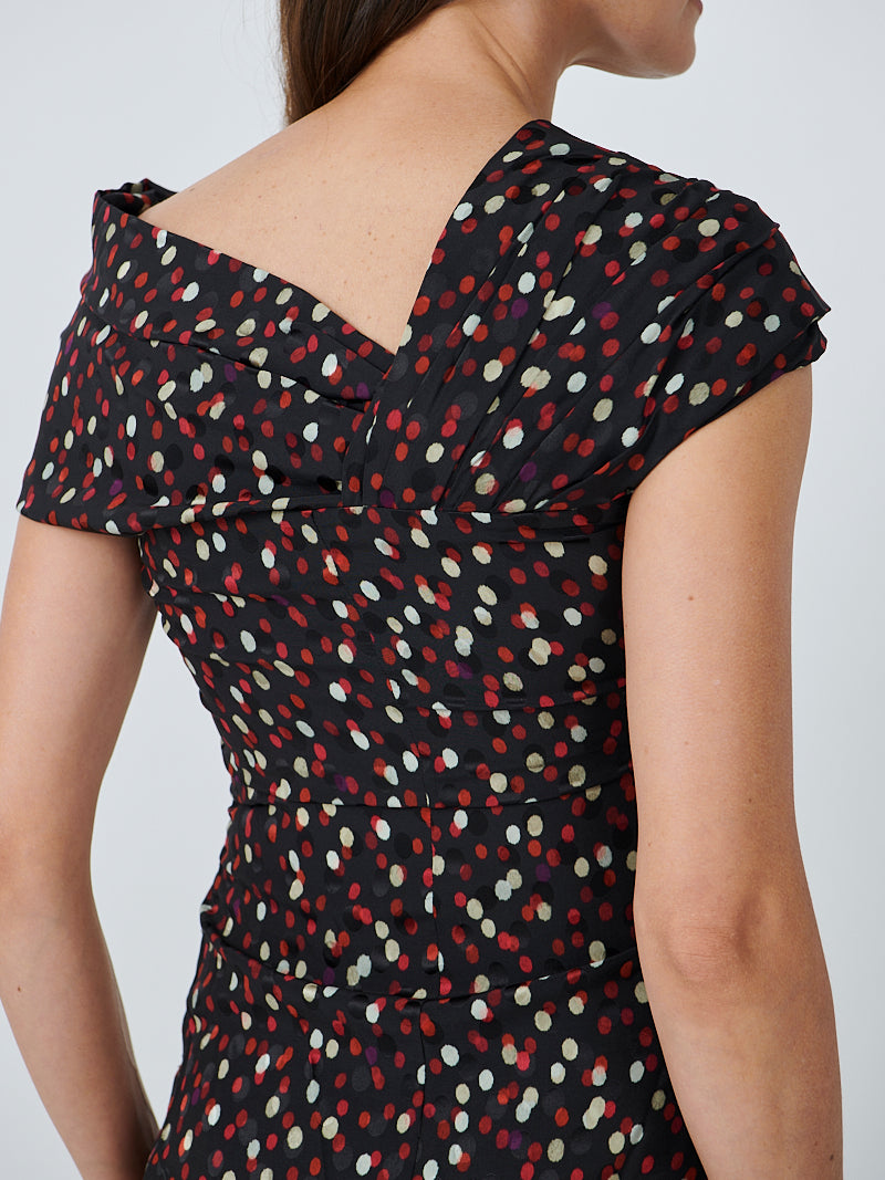 Esen Top in Black/Red