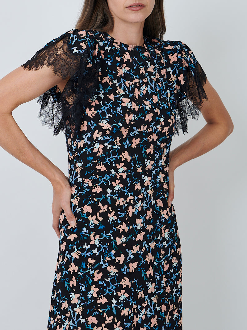 Ulla Johnson Renee Cape Sleeve Dress in Nocturne