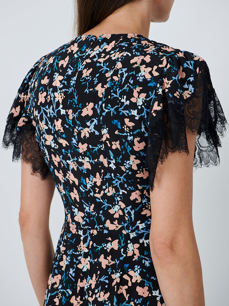 Ulla Johnson Renee Cape Sleeve Dress in Nocturne