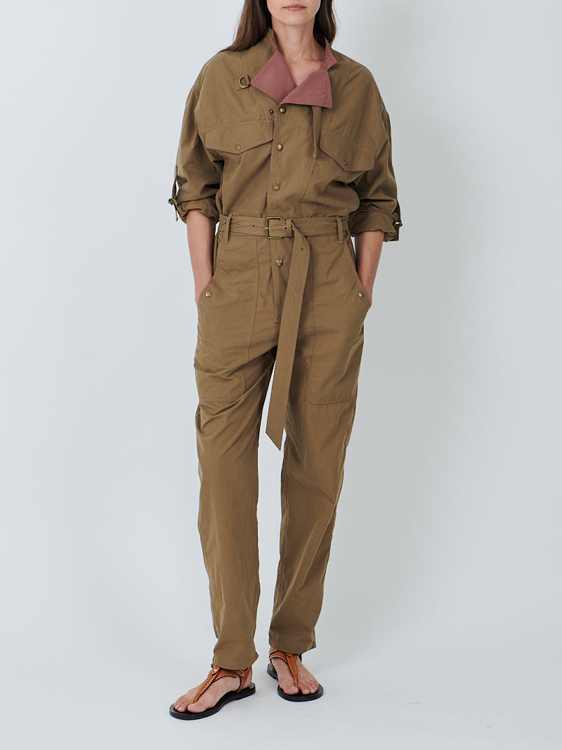 Marant Etoile Dahona Jumpsuit in Khaki