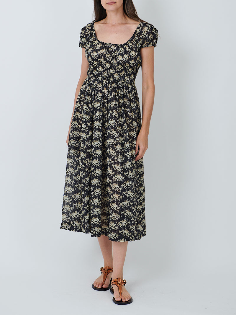 Doen Quinley Dress in Noir Rossier Floral | Shop Now at Adam Heath, Western Australia