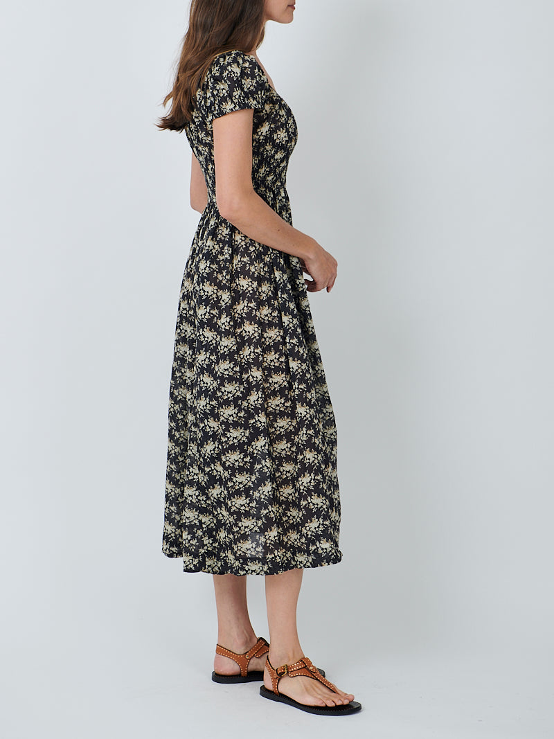 Doen Quinley Dress in Noir Rossier Floral | Shop Now at Adam Heath, Western Australia