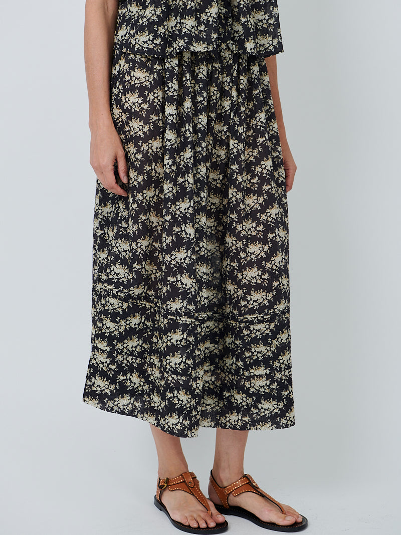 Doen Marcie Skirt in Noir Rossier Floral