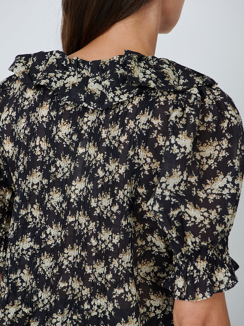 Doen Henri Top in Noir Rossier Floral