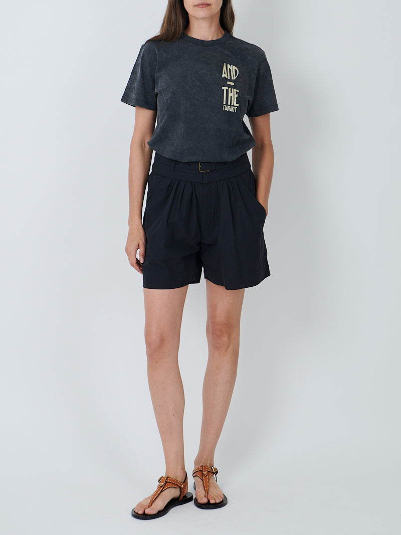 Marant Etoile Danica Shorts in Faded Black