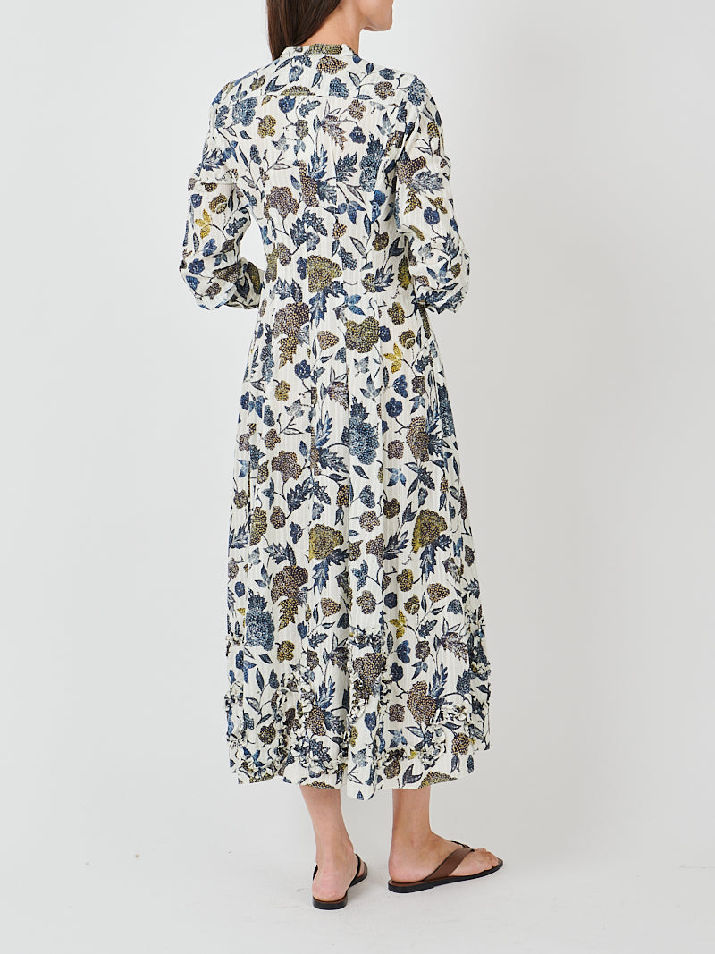 Ulla Johnson Laurentine Long Sleeve Dress in Porcelain