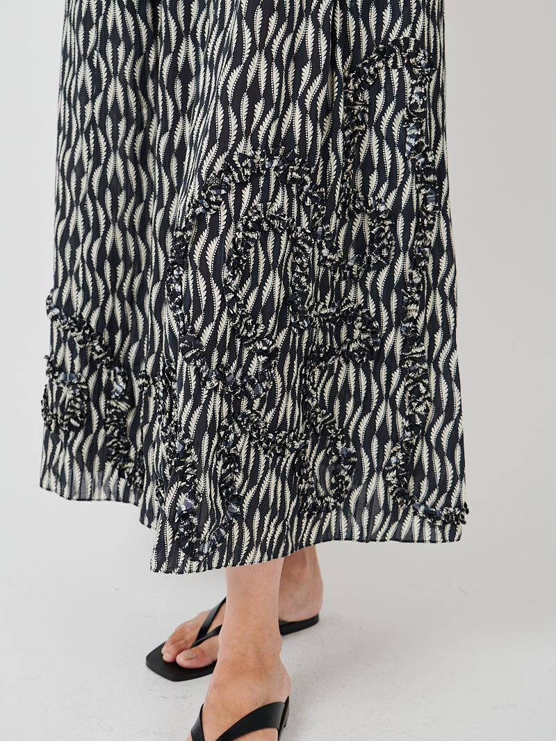 Laurentine Long Sleeve Dress in Graphite