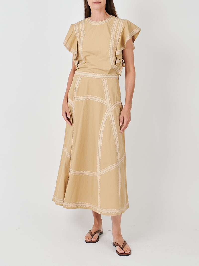 Ulla Johnson Anora Top in Sand