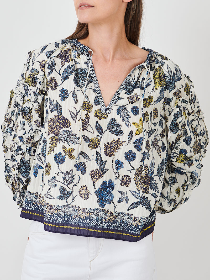 Azrou Blouse in Porcelain