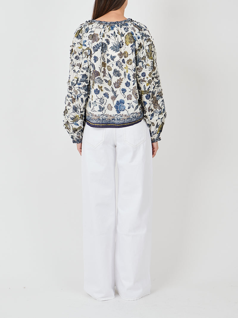 Azrou Blouse in Porcelain