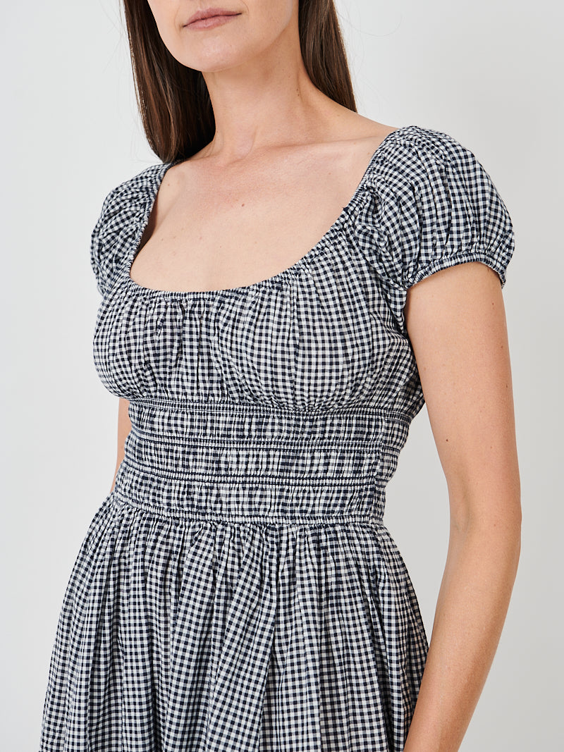 Doen Quinley Dress in Navy La Maddalena Gingham