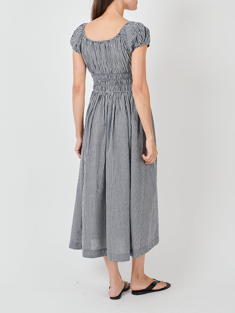 Quinley Dress in Navy La Maddalena Gingham