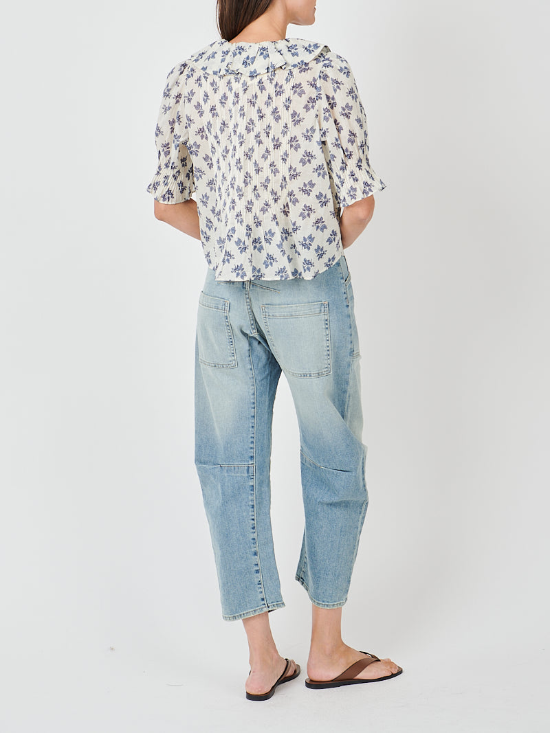 Doen Henri Top in Creme Pomegranate Bloom