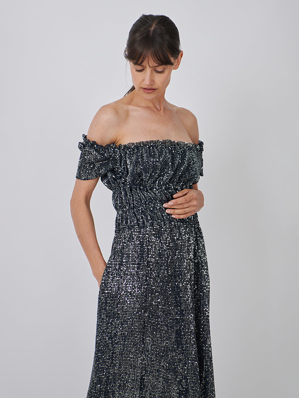Altuzarra Lily Dress in Midnight Silver
