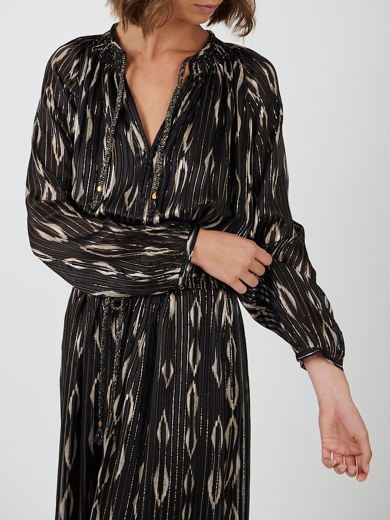 Isabel Marant | Sana Dress in Black/Ecru