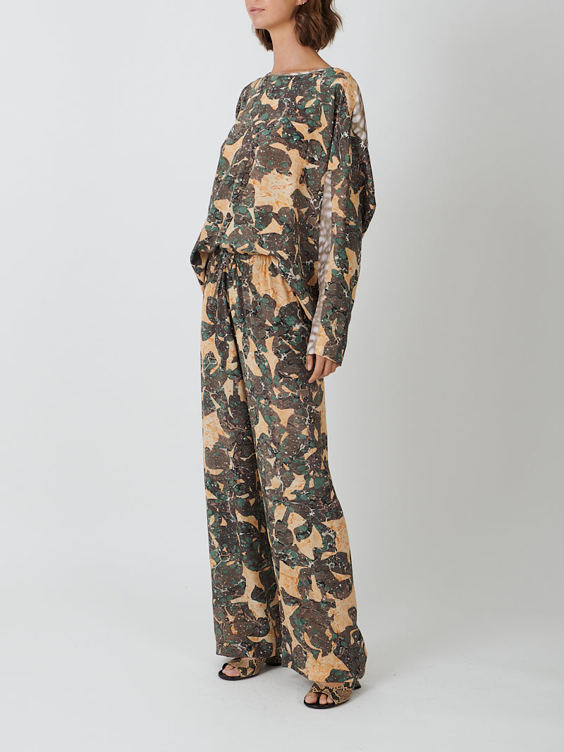 Dries Van Noten | Puvis Bis Long Pants in Marble Taupe