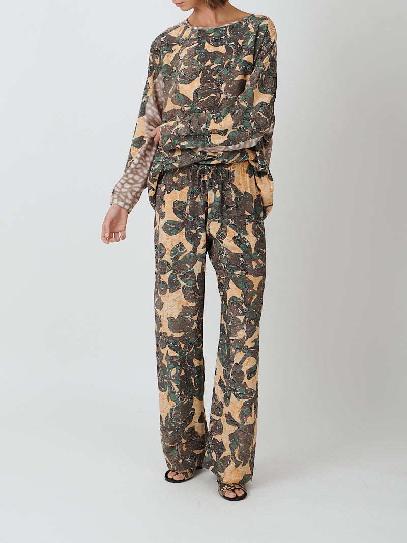 Dries Van Noten | Puvis Bis Long Pants in Marble Taupe