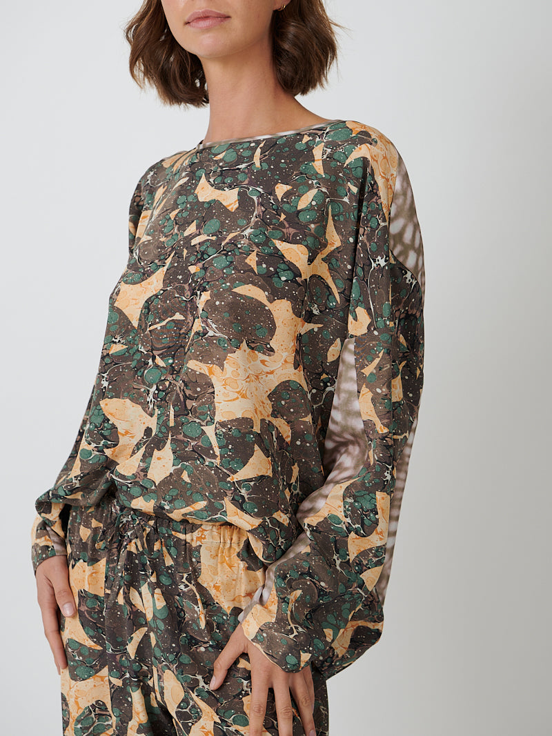 Dries Van Noten Caias Shirt in Marble Taupe