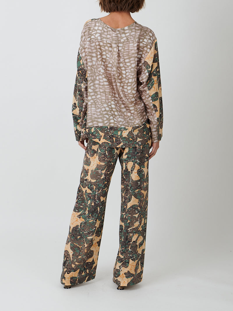 Puvis Bis Long Pants in Marble Taupe