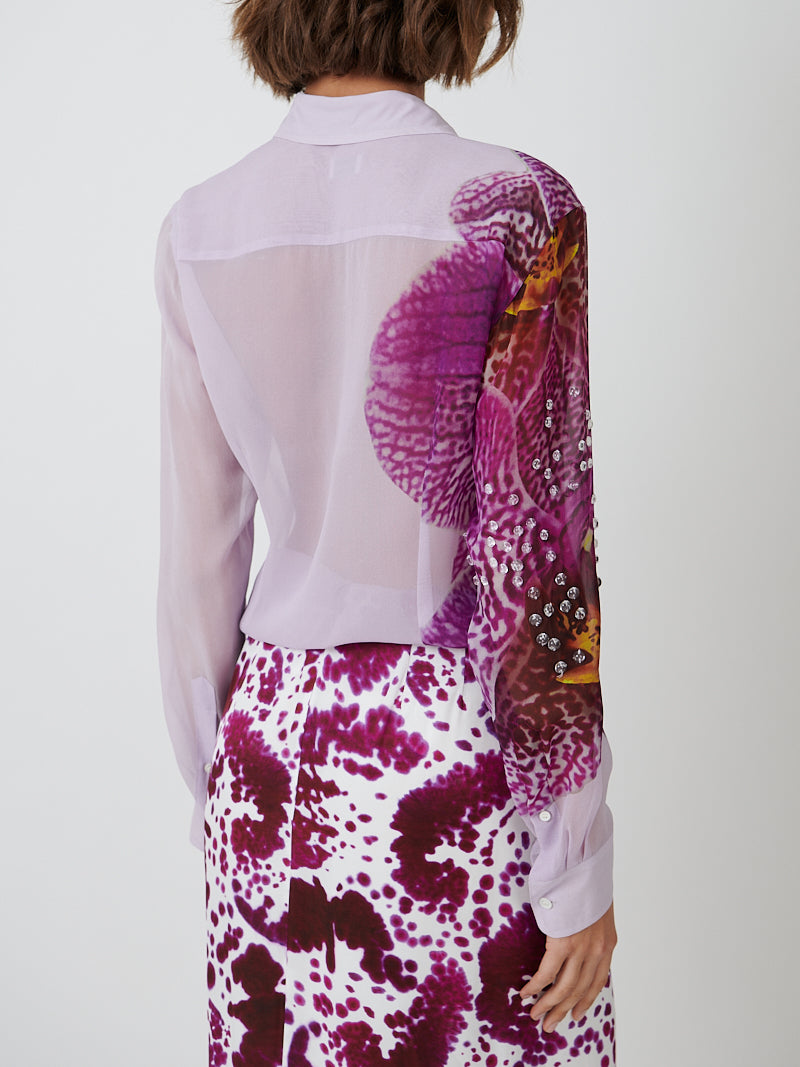 Chowy Embellished Shirt in Fuschia