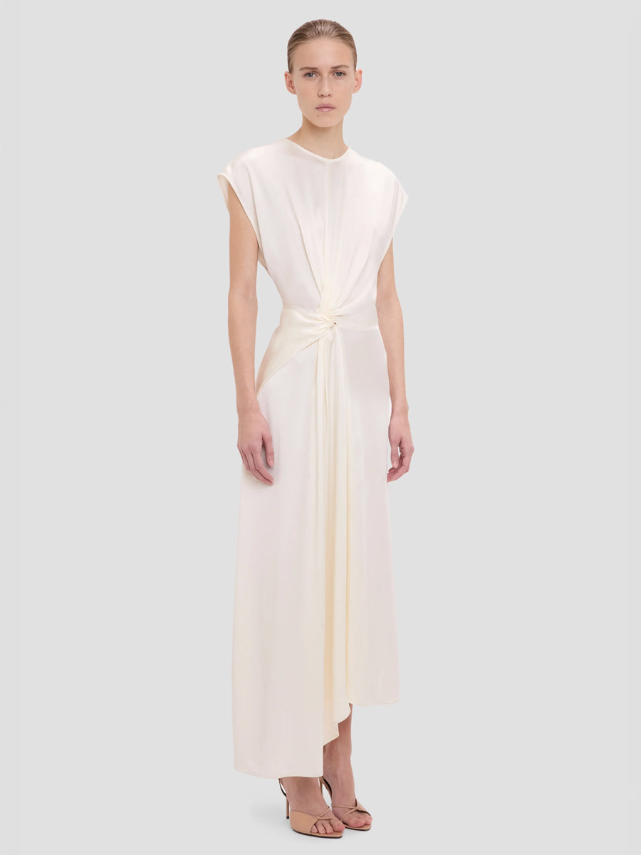 Aria Midi Dress in Ivory
