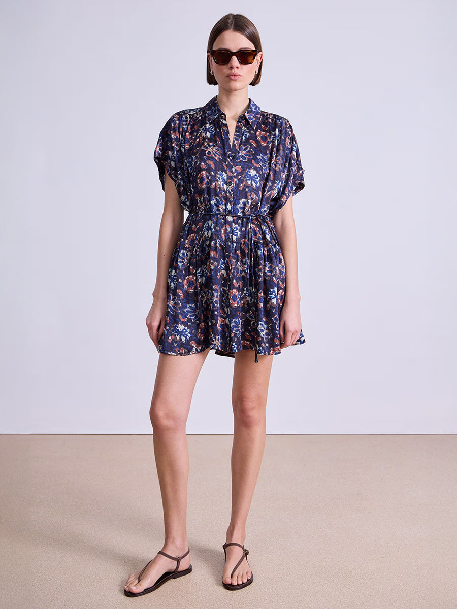 Apiece Apart Agnezca Mini in Batik Floral Navy
