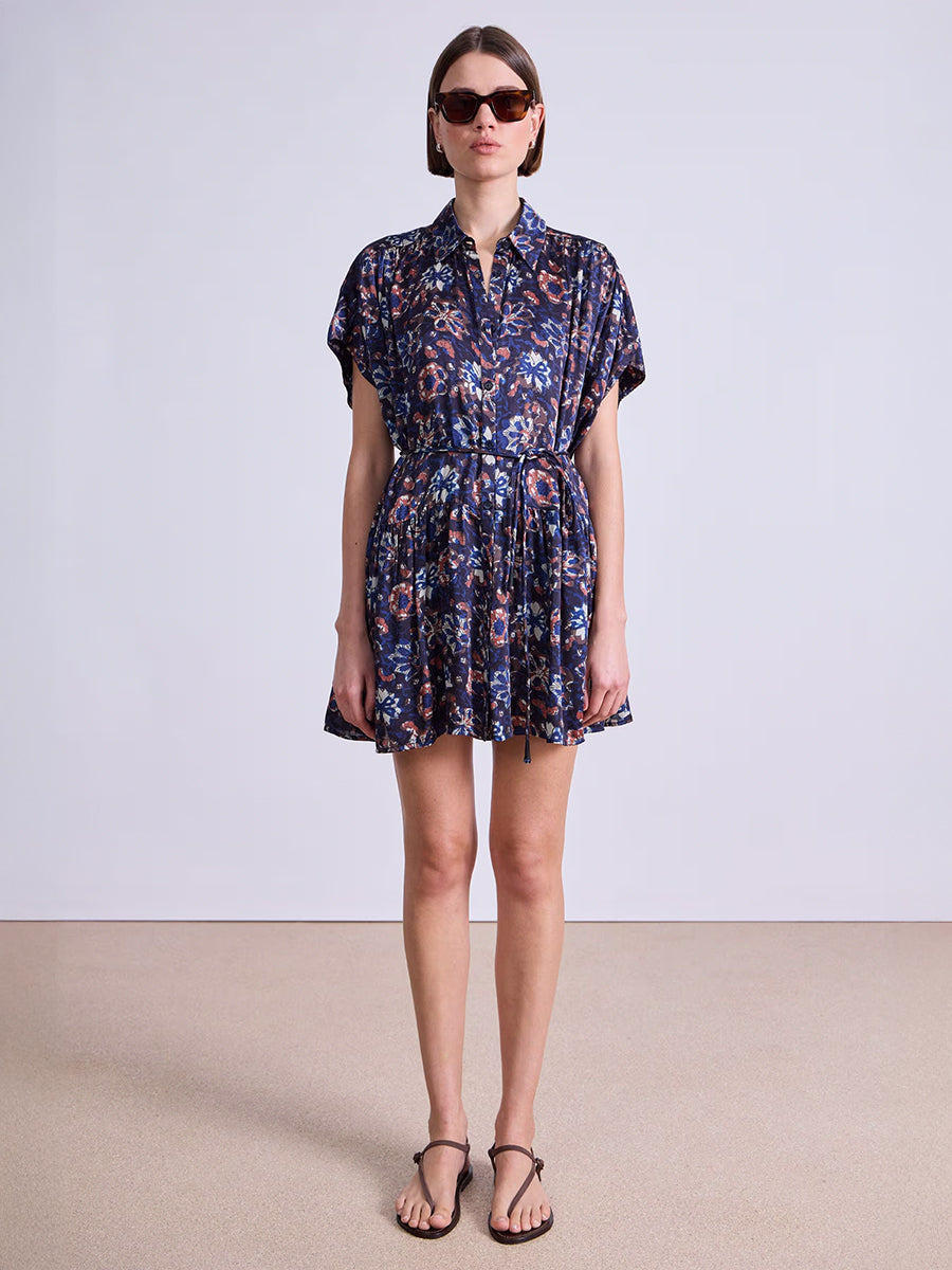 Apiece Apart Agnezca Mini in Batik Floral Navy