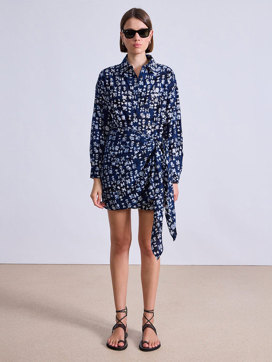 Allesandra Mini in Batik Geo Indigo