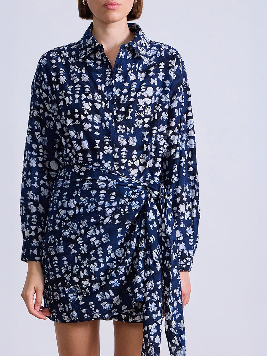 Allesandra Mini in Batik Geo Indigo