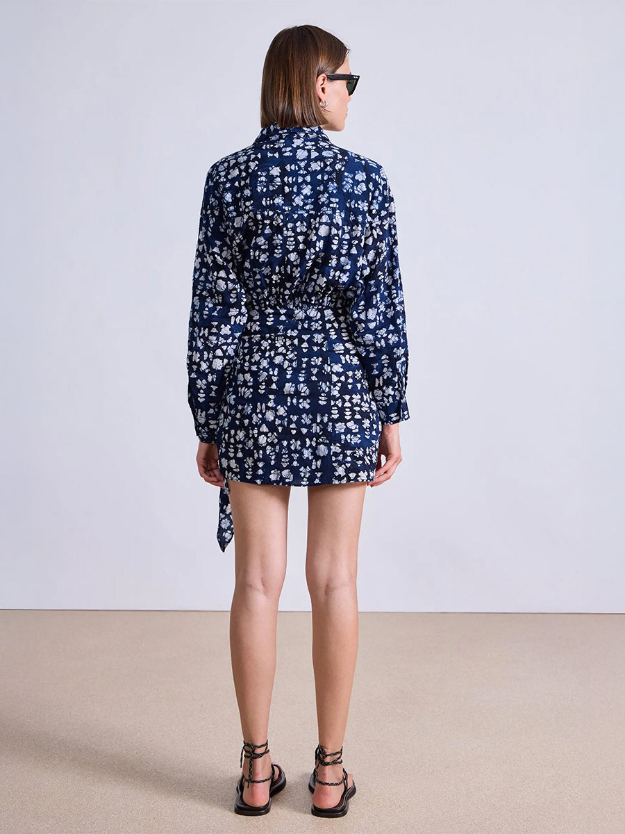 Allesandra Mini in Batik Geo Indigo