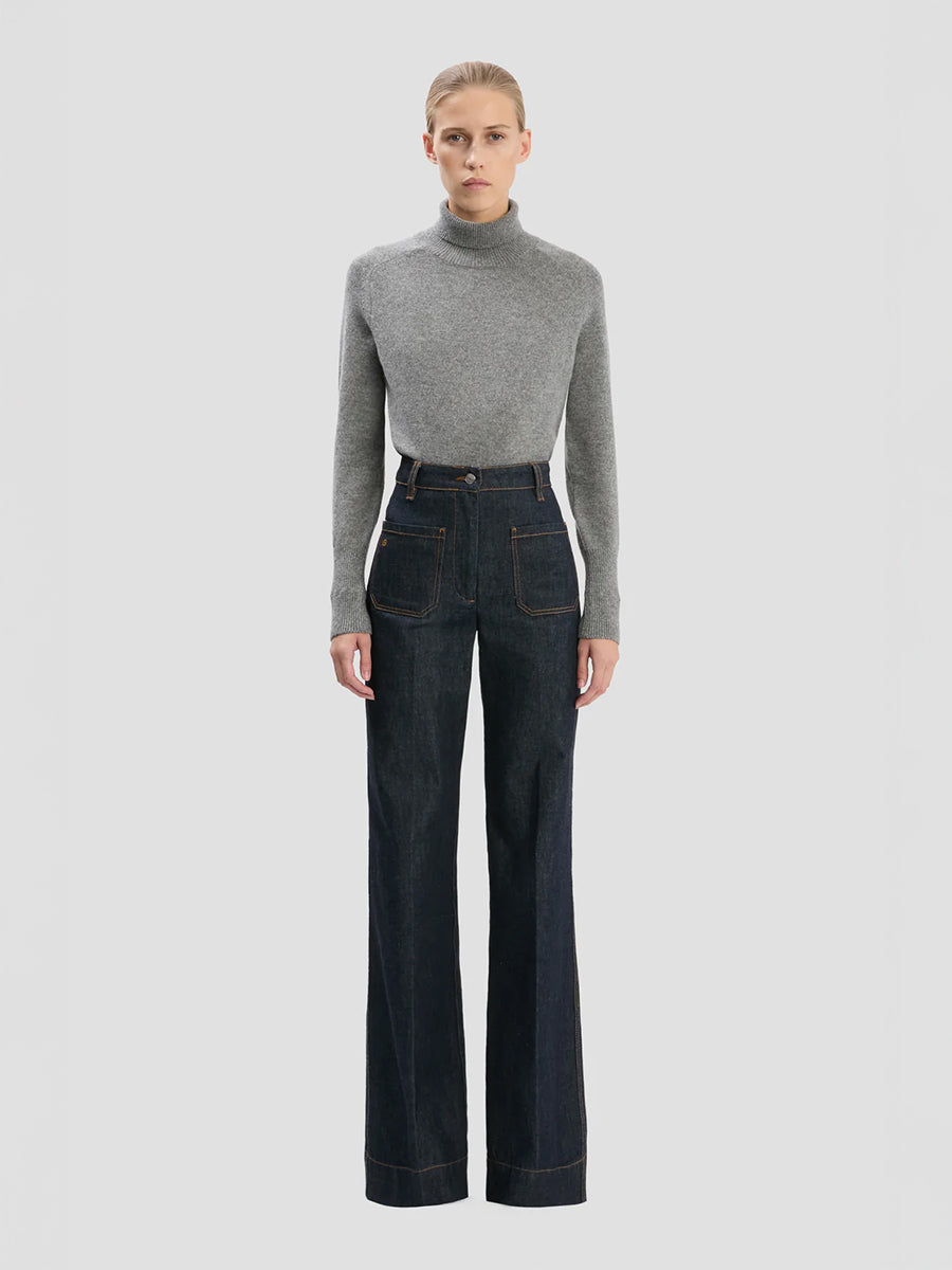 Victoria Beckham Alina Jean Regular in Indigo Rinse