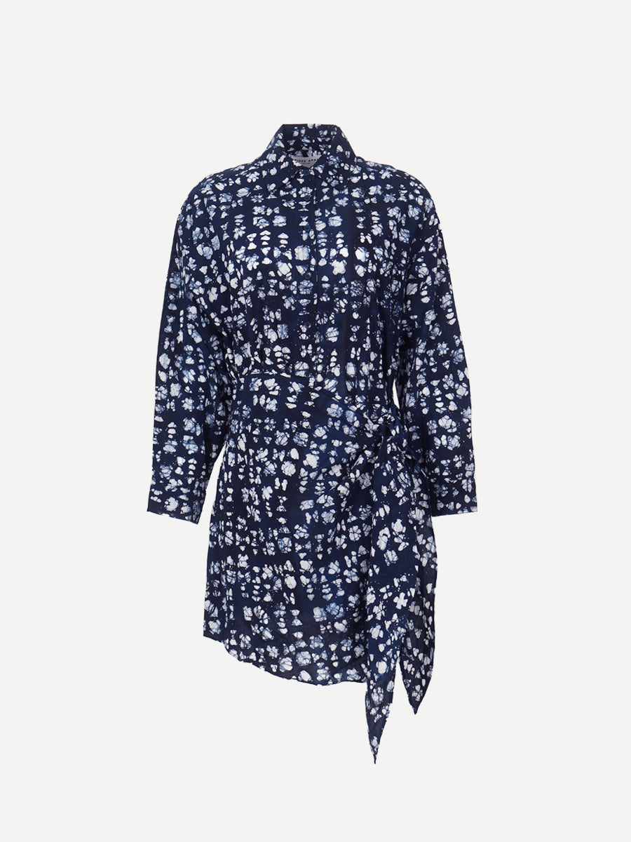 Allesandra Mini in Batik Geo Indigo