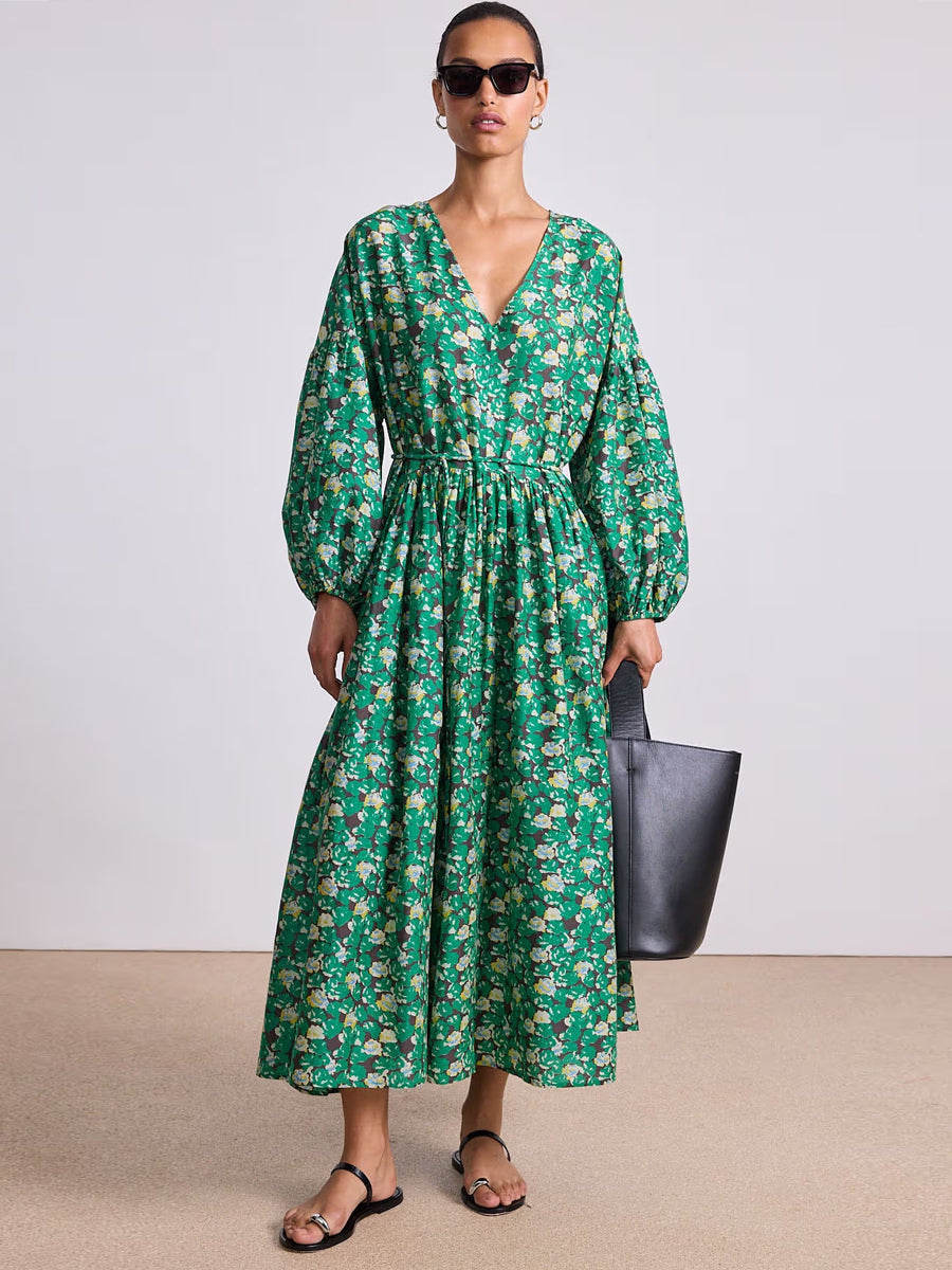 Alta Maxi Dress in Florette Emerald