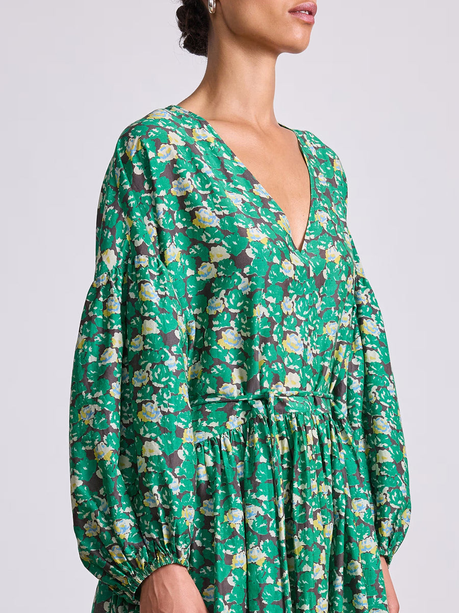 Apiece Apart Alta Maxi Dress in Florette Emerald