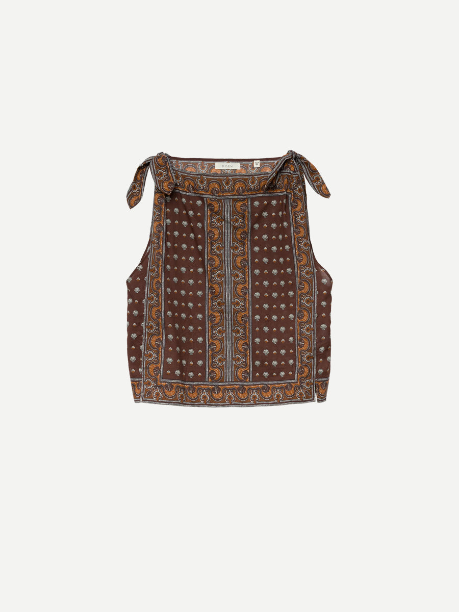 Amalia Top in Terre Foulard De La Mer