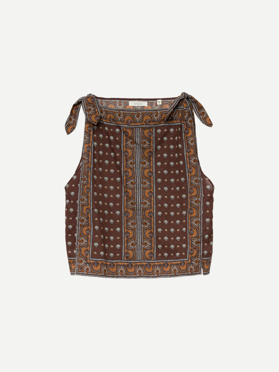 Amalia Top in Terre Foulard De La Mer