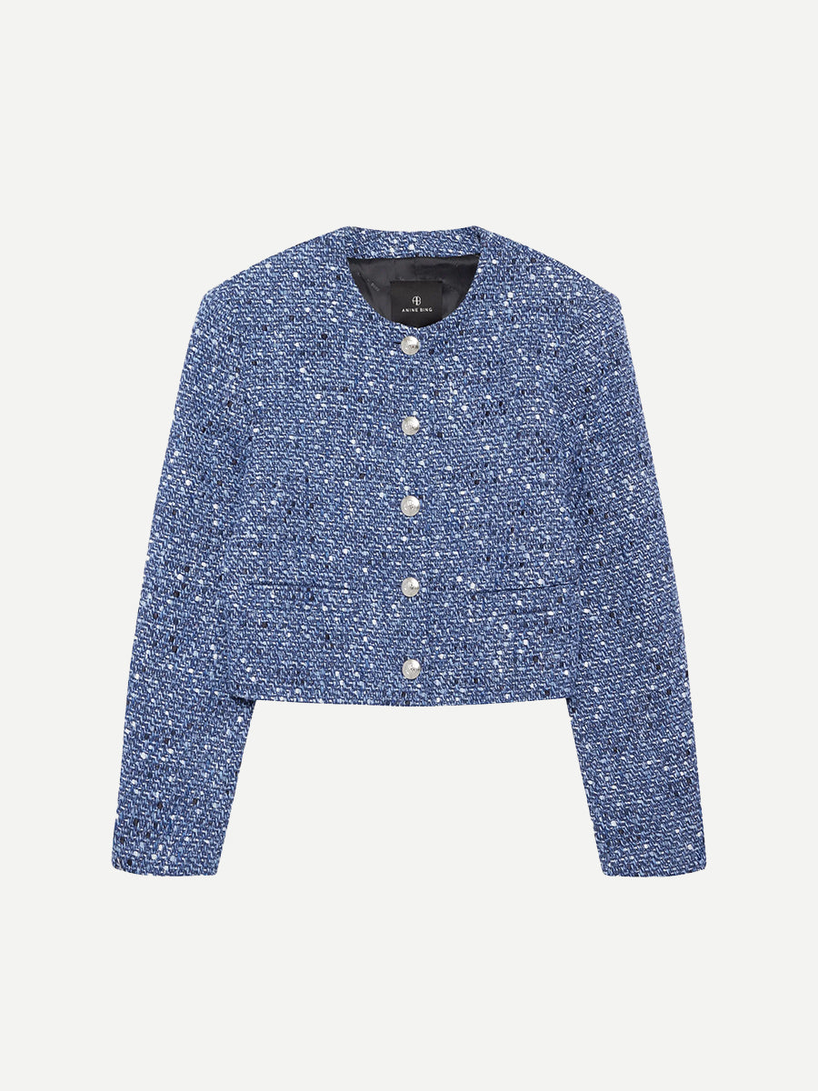 ANINE BING | Amber Jacket in Blue Tweed